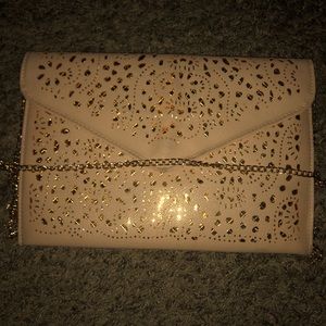 Baby Pink Wallet Purse with Gold